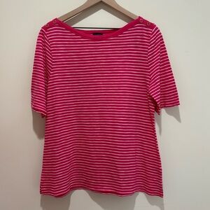 Talbots Women’s Striped Short Sleeve Top